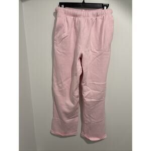 NWT Skims Cotton Fleece Classic Straight Leg Pant Cherry Blossom Pink XL **READ*